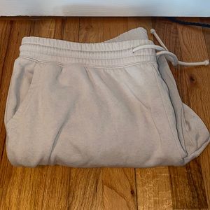 Nude jogger sweatpants